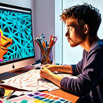 **

Prompt: A vibrant digital artwork showcasing AI generating a burst of creative ideas, visualized as colorful interconnected nodes and lines, inspiring a frustrated artist sitting at a desk filled with crumpled paper. Focus on the contrast between the chaotic artist's space and the clean, organized output of the AI. Style: Futuristic, vibrant, with a Dutch design aesthetic.

**